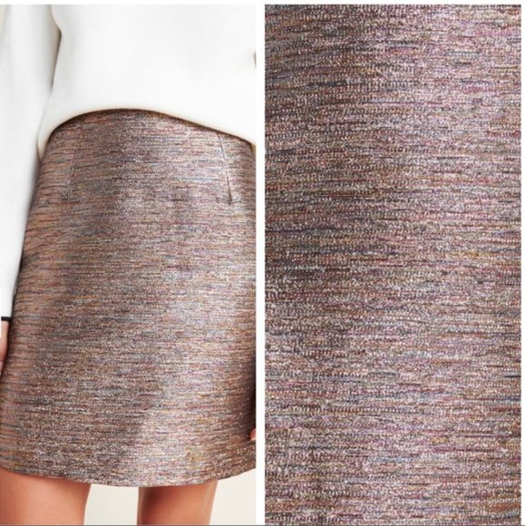NWT Anthropologie Annalee Shimmer Mini Skirt - Picture 2 of 5